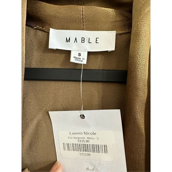 NWT Mable , Kauren Nikole Koi Jumpsuit in Moss Size S - Picture 8 of 9